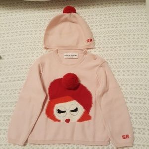 Sonia Rykiel Paris Thin Knit Sweater & Beanie Hat